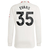 Manchester United EPL Third Shirt 2023-24 - Long sleeve with Evans 35 printing - Kit Captain