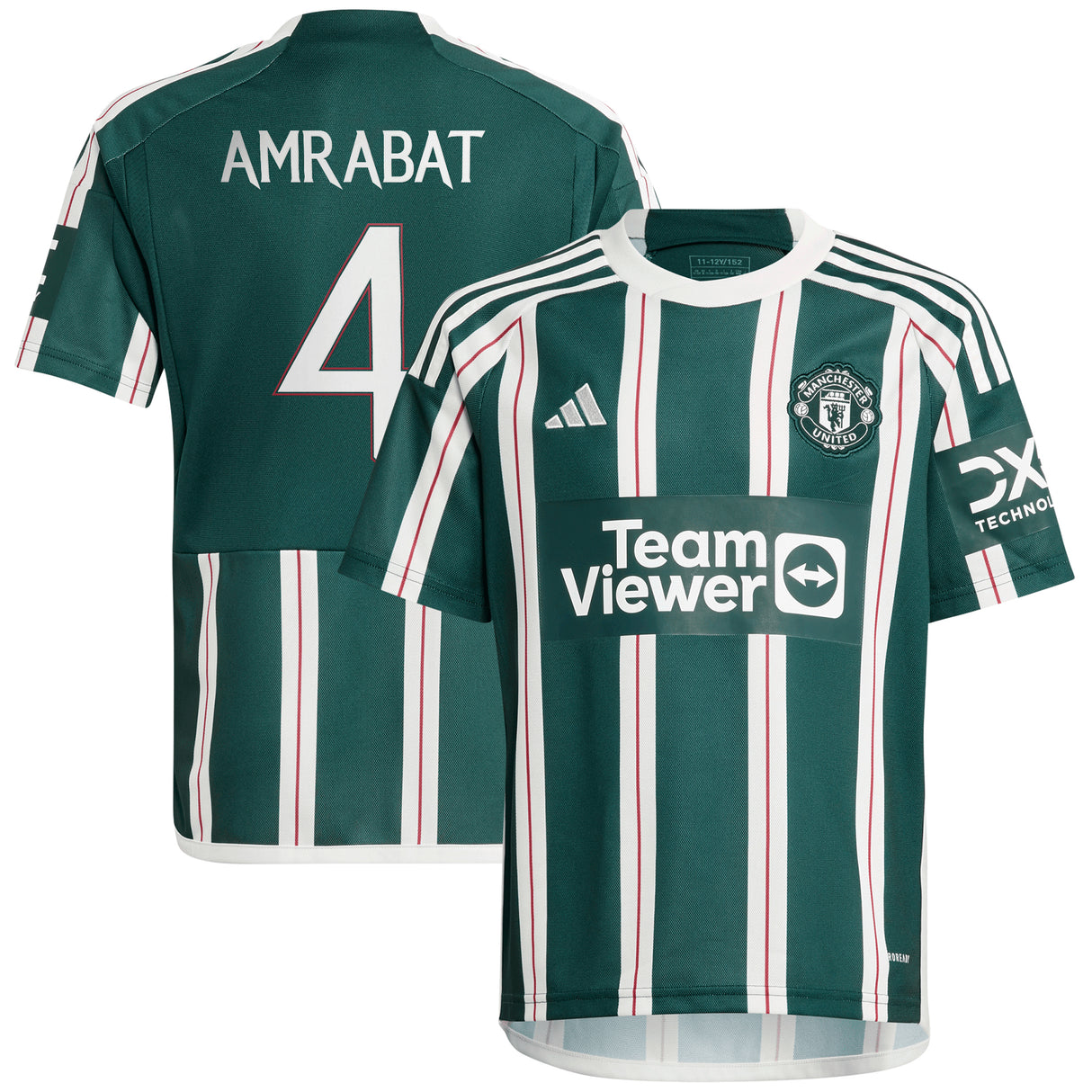 Manchester United Cup Away Shirt 2023-24 - Kids with Amrabat 4 printing - Kit Captain