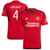 Manchester United Cup Home Shirt 2023-24 with Amrabat 4 printing - Kit Captain