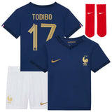 France Home Stadium Kit 2022 - Infant with Todibo 17 printing - Kit Captain