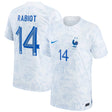 France Away Stadium Shirt 2022 with Rabiot 14 printing - Kit Captain