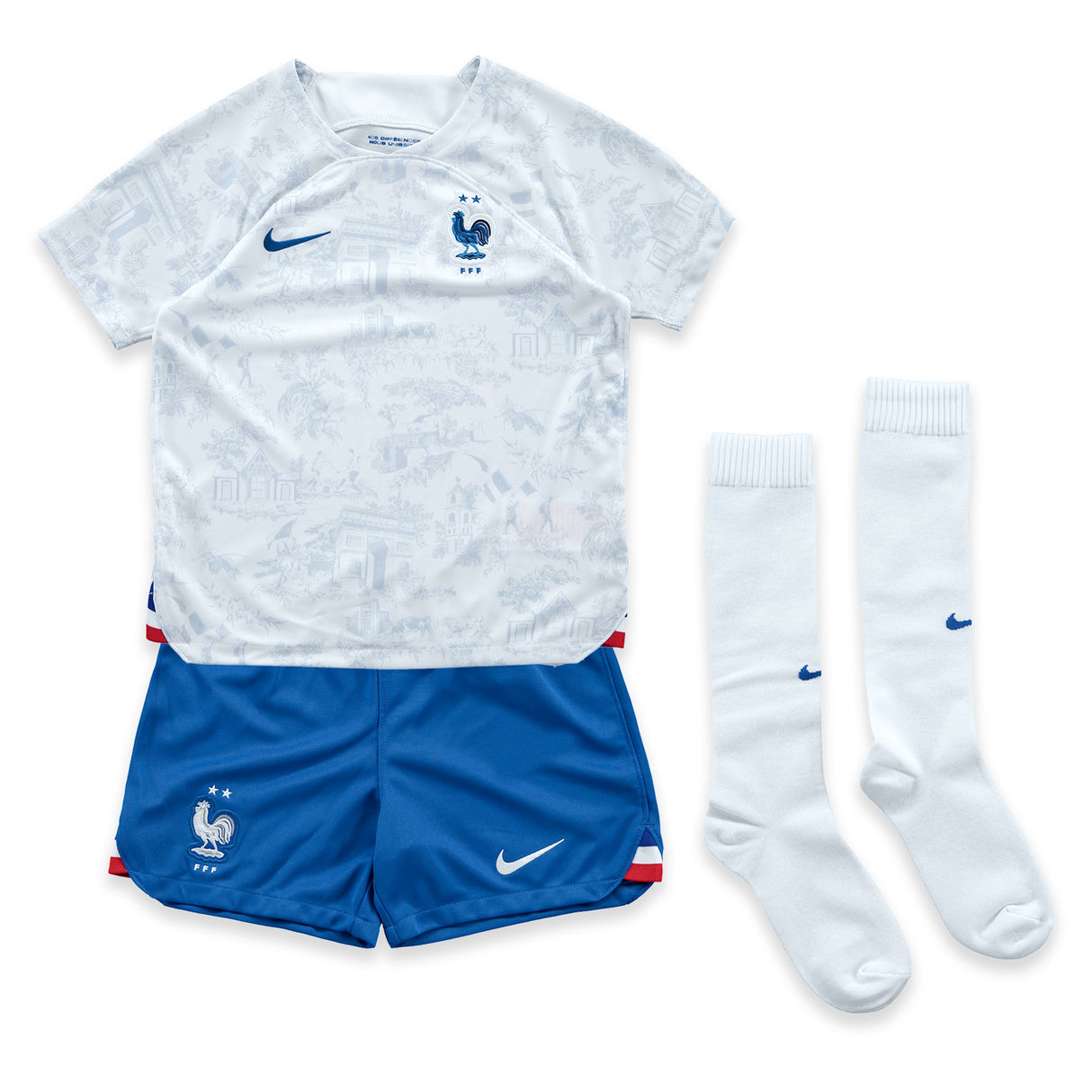 France Away Stadium Kit 2022 - Little Kids with Todibo 17 printing - Kit Captain