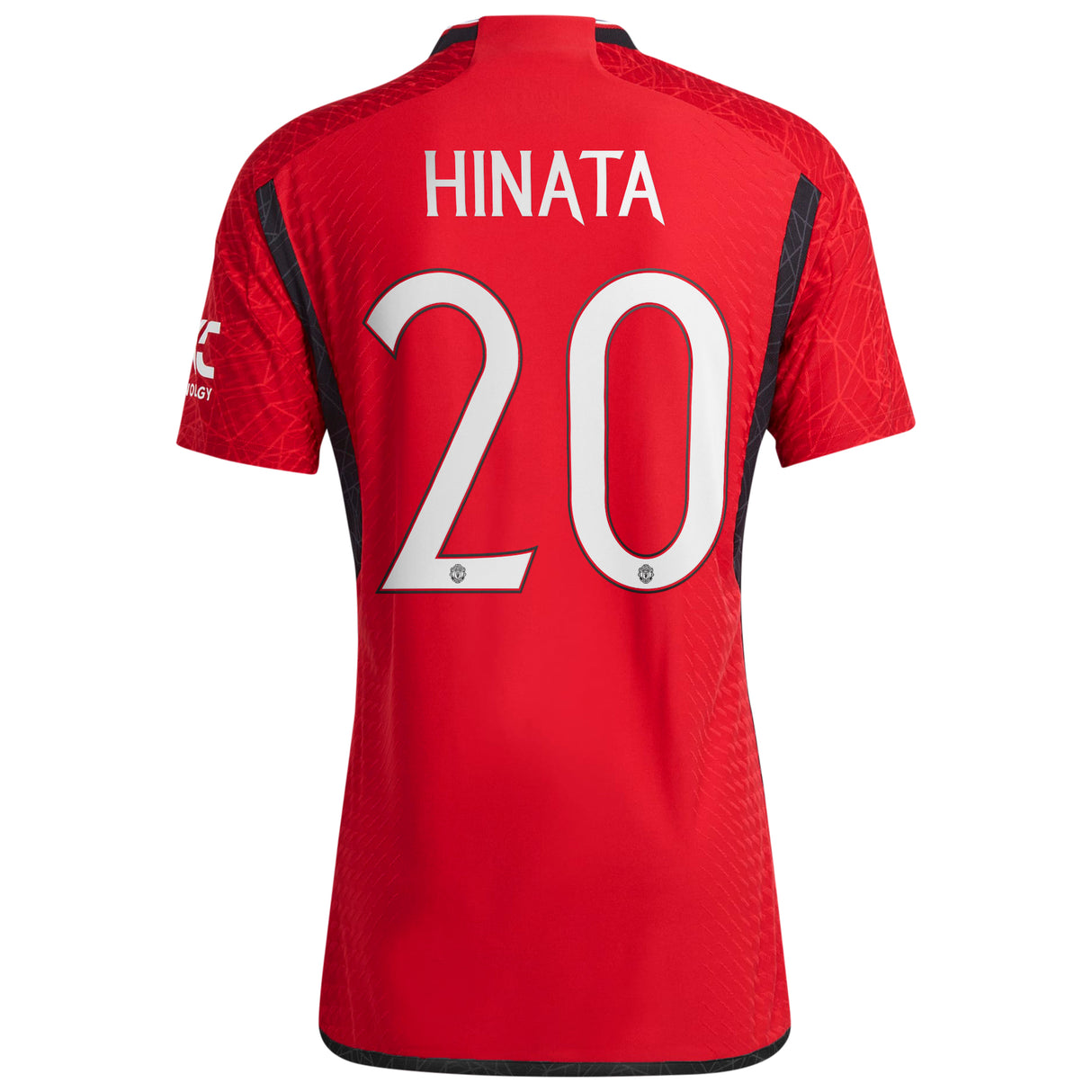 Manchester United Home Authentic Shirt 2023-24 with Hinata 20 printing - Kit Captain