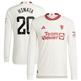 Manchester United WSL Third Authentic Shirt 2023-24 - Long sleeve with Hinata 20 printing - Kit Captain