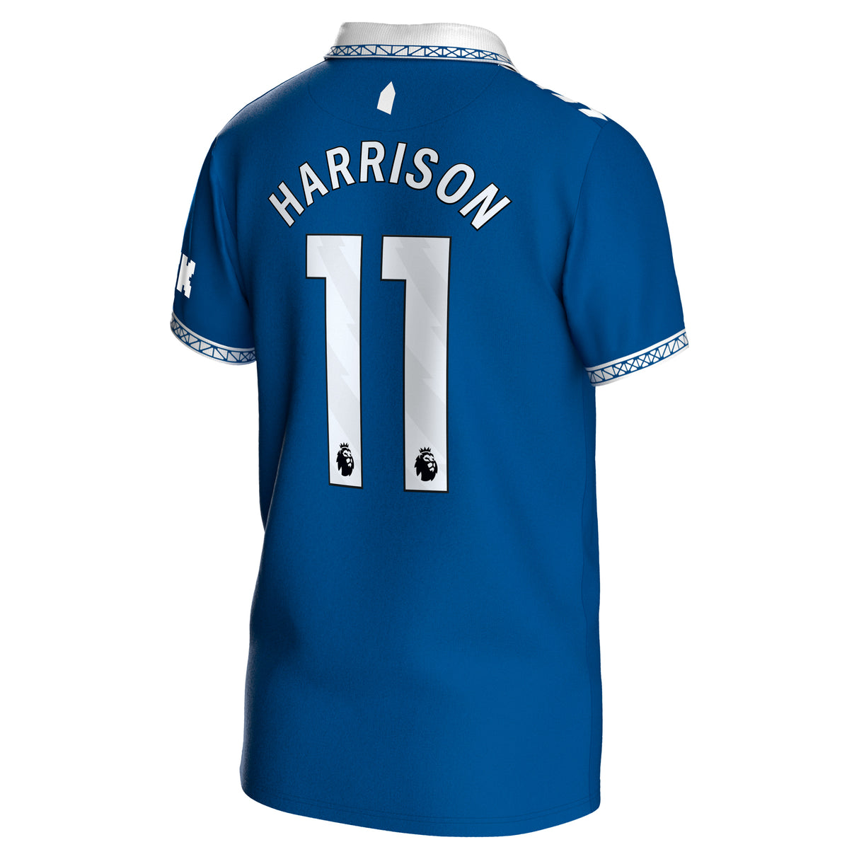 Everton Hummel Home Shirt 2023-24 - Kids with Harrison 11 printing - Kit Captain