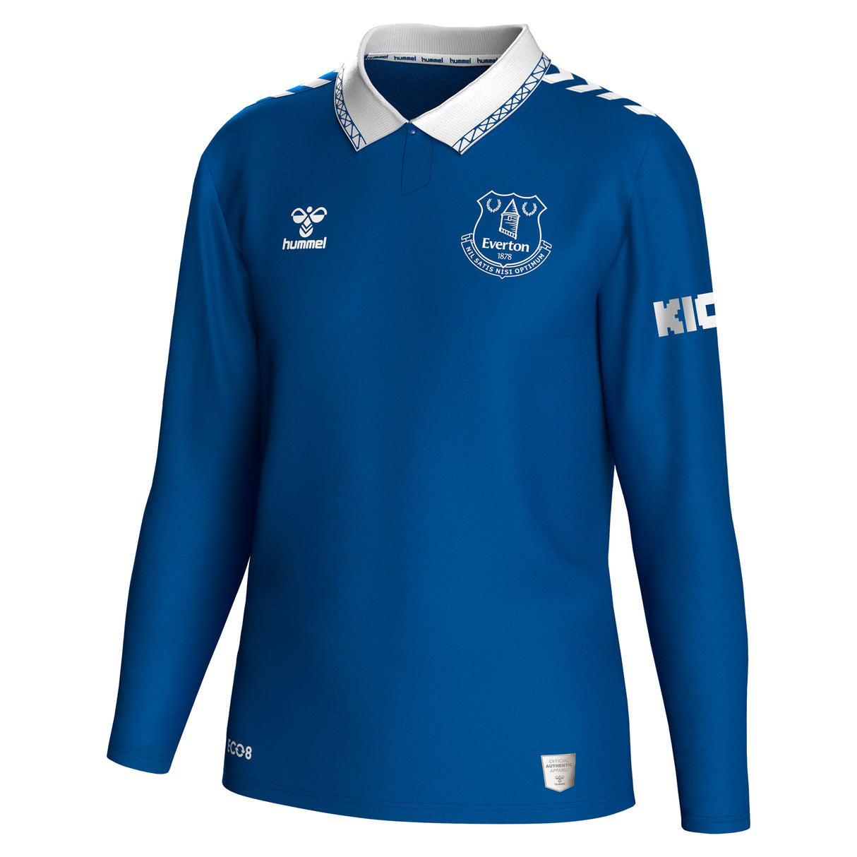 Everton Hummel Home Shirt 2023-24 - Long Sleeve - Kids with Andre Gomes 21 printing - Kit Captain