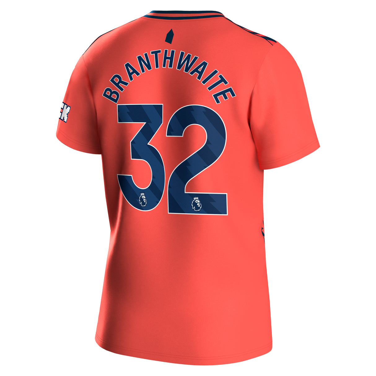 Everton Hummel Away Shirt 2023-24 with Branthwaite 32 printing - Kit Captain