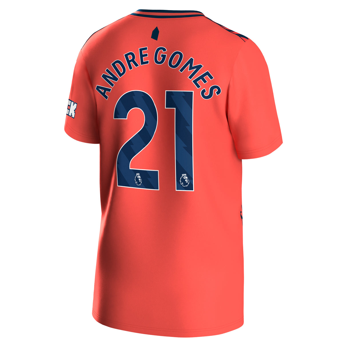 Everton Hummel Away Shirt 2023-24 - Kids with Andre Gomes 21 printing - Kit Captain