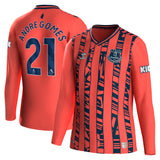 Everton Hummel Away Shirt 2023-24 - Long Sleeve - Kids with Andre Gomes 21 printing - Kit Captain