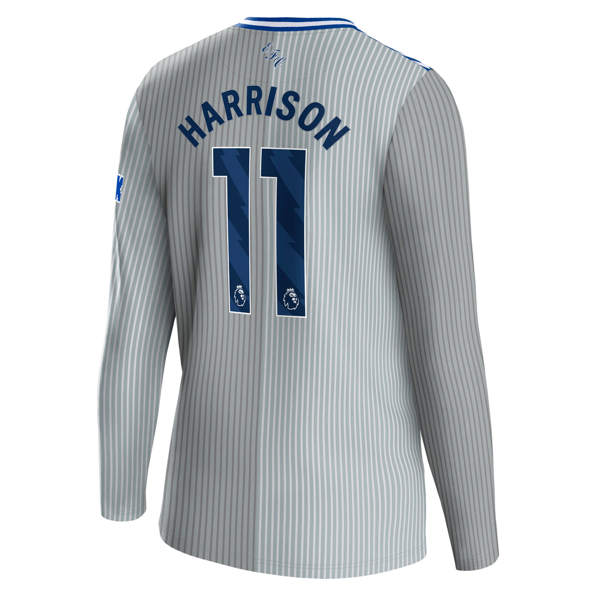 Everton Hummel Third Shirt 2023-24 - Long Sleeve - Kids with Harrison 11 printing - Kit Captain