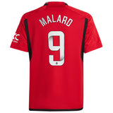 Manchester United WSL adidas Home Shirt 2023-24 - Kids - With Malard 9 Printing - Kit Captain