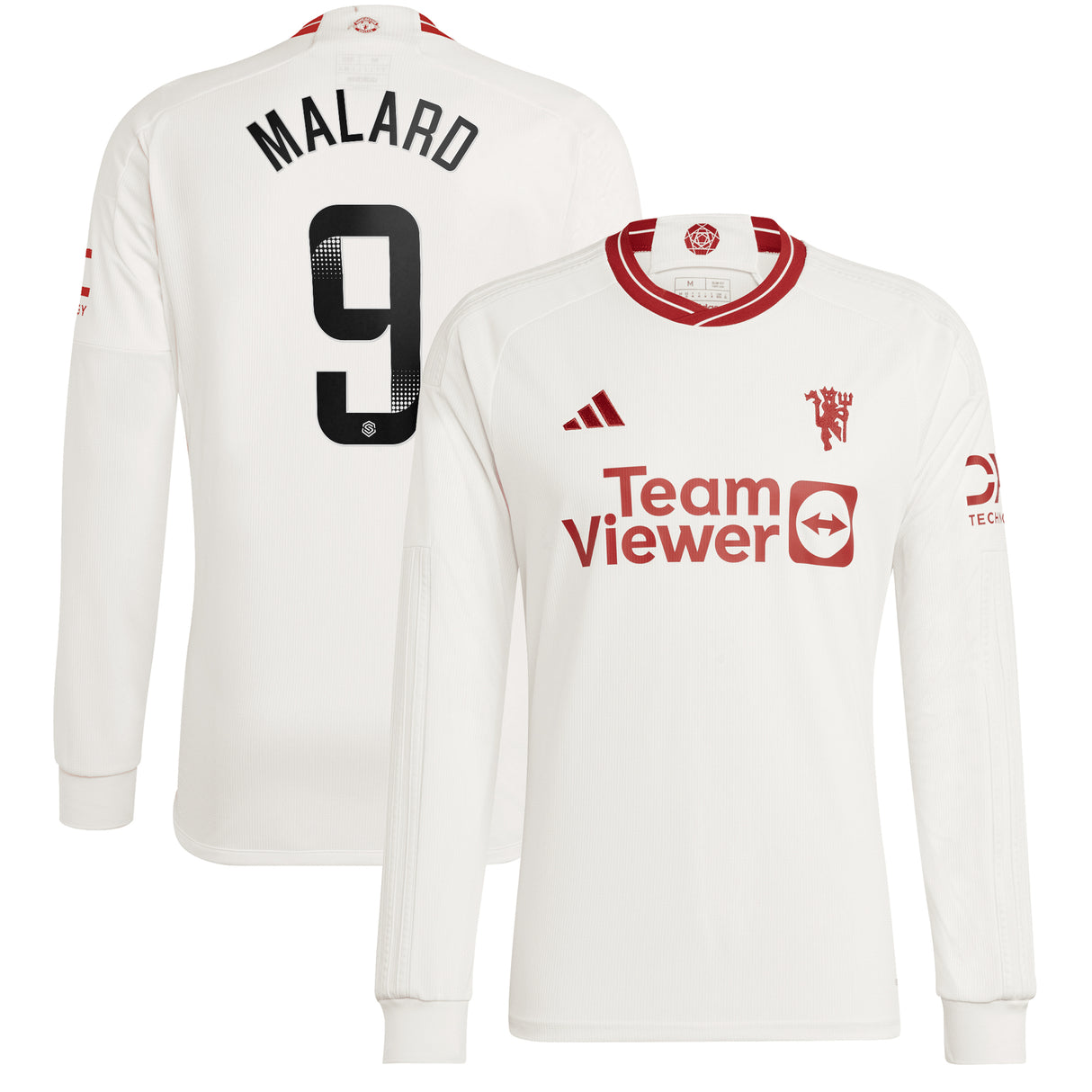 Camiseta adidas Manchester United WSL Tercera 2023-24 - Manga larga - Con dorsal Malard 9