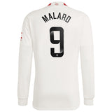 Camiseta adidas Manchester United WSL Tercera 2023-24 - Manga larga - Con dorsal Malard 9