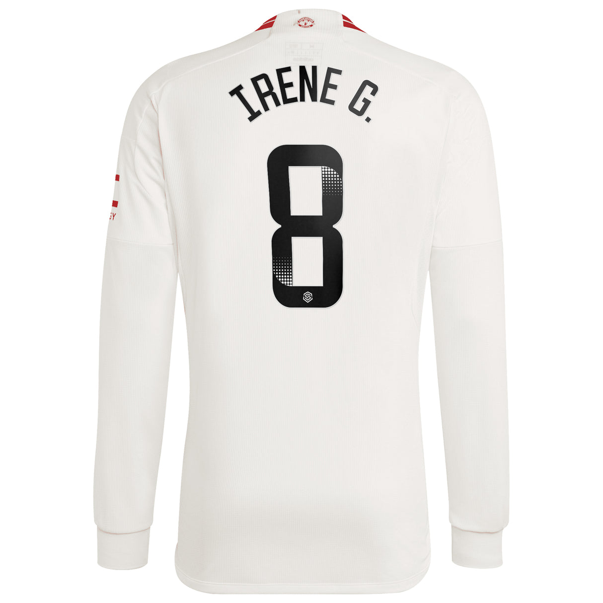 Manchester United WSL adidas Third Shirt 2023-24 - Long Sleeve - With Irene G. 8 Printing - Kit Captain