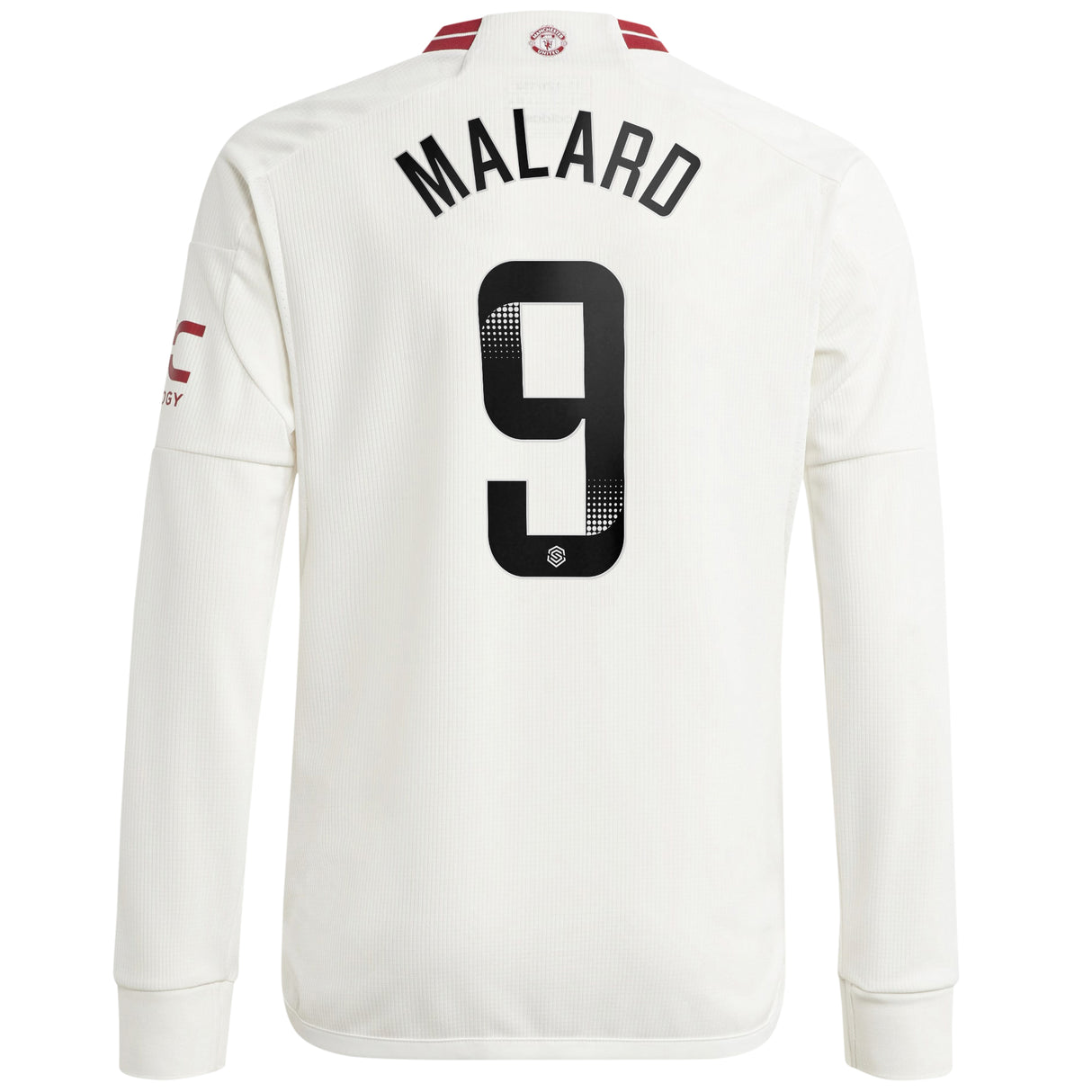 Manchester United WSL adidas Third Shirt 2023-24 - Kids - Long Sleeve - With Malard 9 Printing - Kit Captain