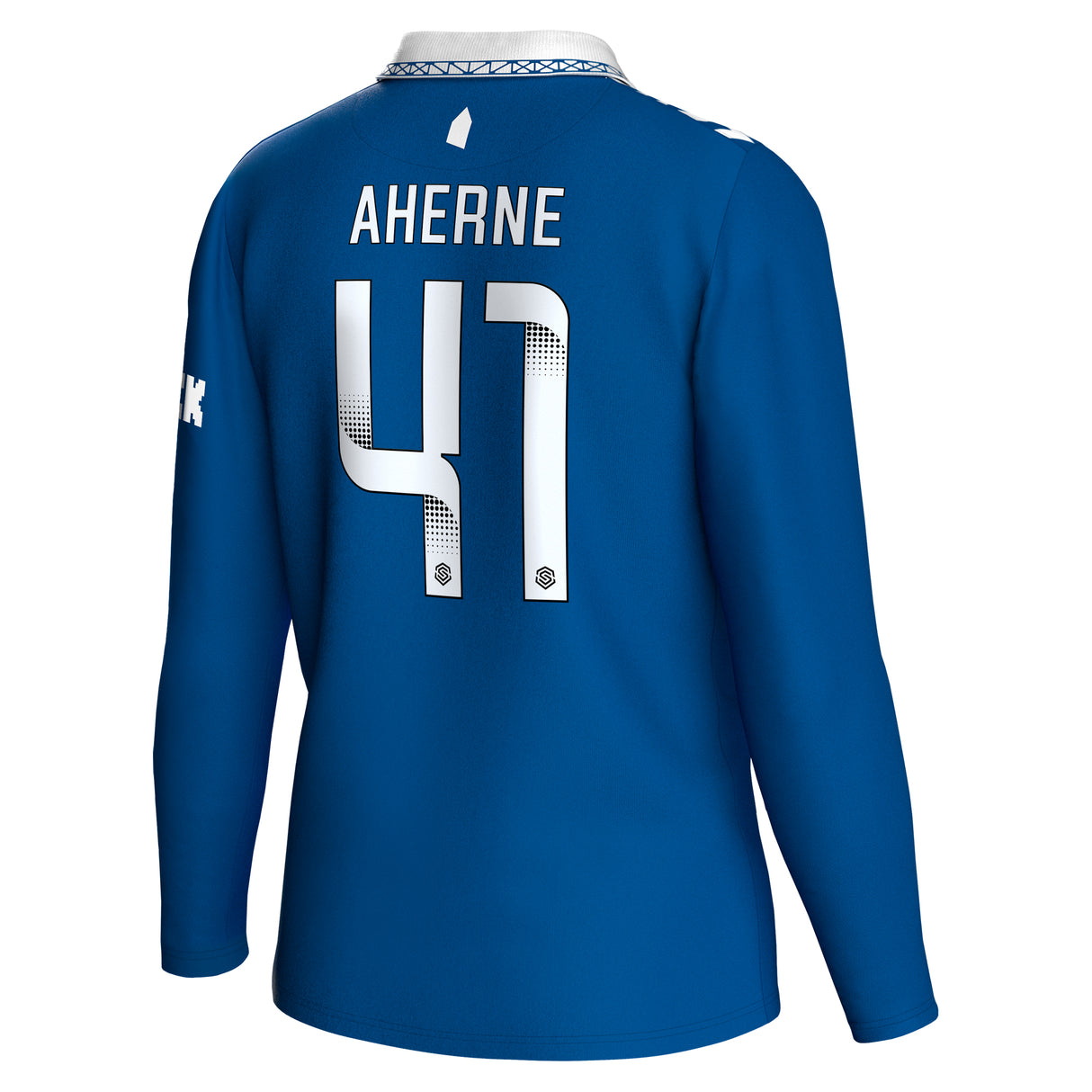 Everton WSL Hummel Home Shirt 2023-24 - Long Sleeve with Aherne 41 printing - Kit Captain