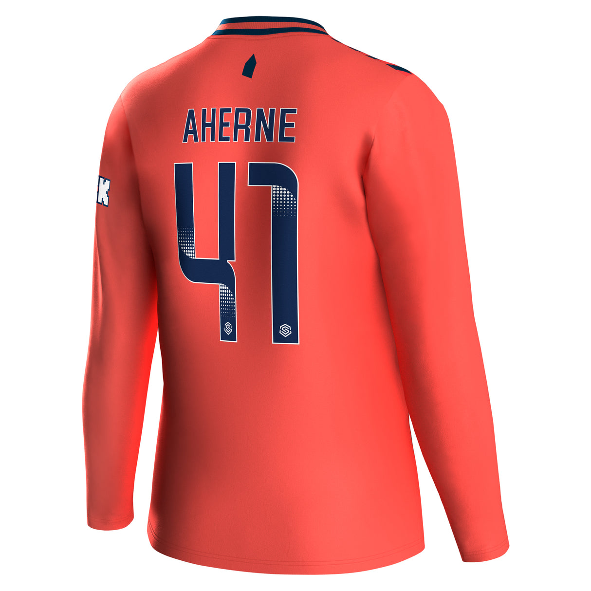 Everton WSL Hummel Away Shirt 2023-24 - Long Sleeve with Aherne 41 printing - Kit Captain