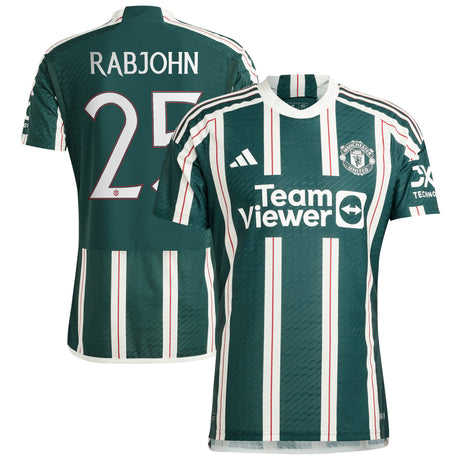 Manchester United Cup adidas Away Authentic Shirt 2023-24 - With Rabjohn 25 Printing - Kit Captain