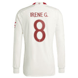 Manchester United Cup adidas Third Authentic Shirt 2023-24 - Long Sleeve - With Irene G. 8 Printing - Kit Captain