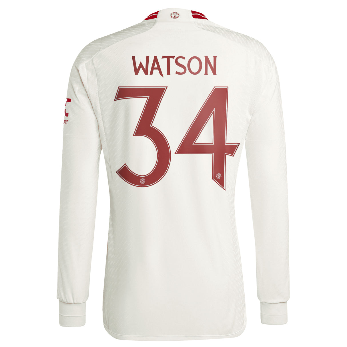 Manchester United Cup adidas Third Authentic Shirt 2023-24 - Long Sleeve - With Watson 34 Printing - Kit Captain