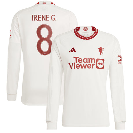 Manchester United Cup adidas Third Shirt 2023-24 - Long Sleeve - With Irene G. 8 Printing - Kit Captain