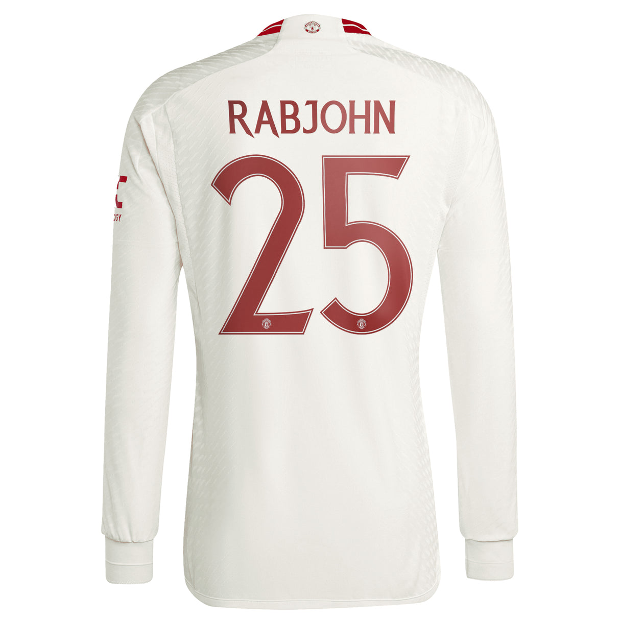 Manchester United Cup adidas Third Authentic Shirt 2023-24 - Long Sleeve - With Rabjohn 25 Printing - Kit Captain