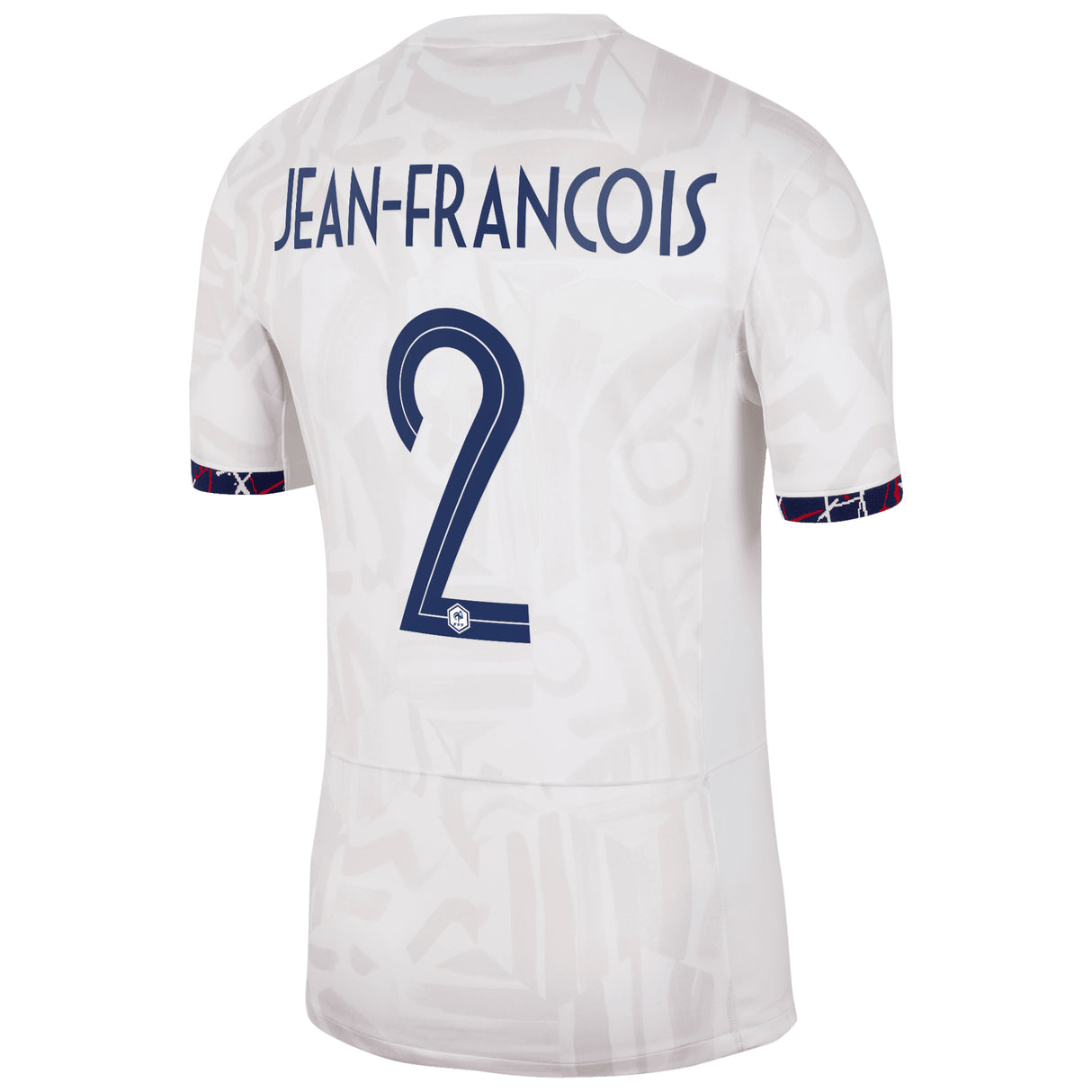 France Women Nike Away Stadium Shirt 2023-24 - Mens with Jean-Francois 2 printing - Kit Captain