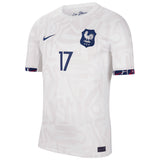 France Women Nike Away Stadium Shirt 2023-24 - Mens with Baltimore 17 printing - Kit Captain