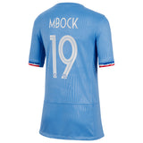 France Women Nike Home Stadium Shirt 2023-24 - Kids with Mbock 19 printing - Kit Captain