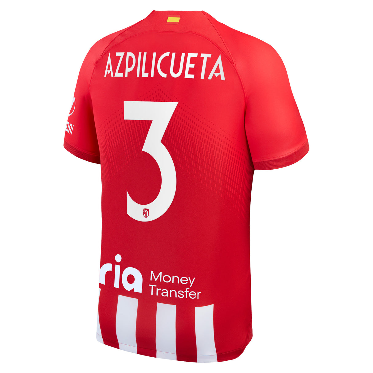 Atlético de Madrid Metropolitano Nike Home Stadium Shirt 2023-24 with Azpilicueta 3 printing - Kit Captain