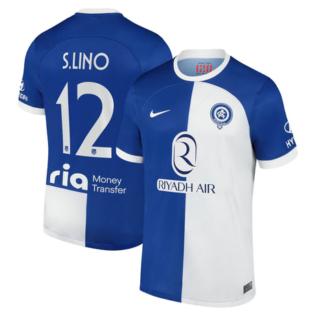 Camiseta Nike Segunda Equipación Stadium del Atlético de Madrid Metropolitano 2023-24 dorsal S.Lino 12