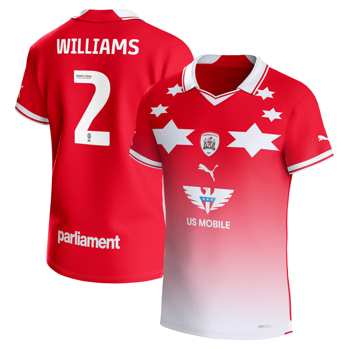 Camiseta Barnsley Puma 1ª equipación 2023-24 - Talla grande - Jordan Williams 2