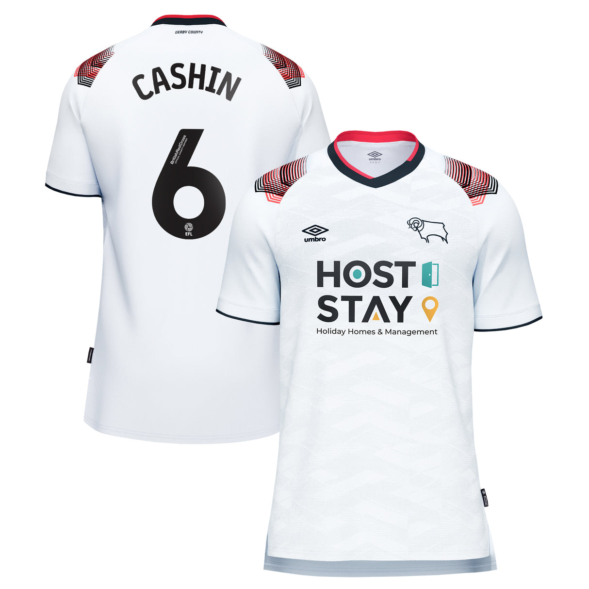 Camiseta Derby County Umbro 1ª equipación 2023-24 - Eiran Cashin 6