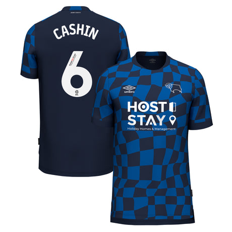 Camiseta de visitante del Derby County Umbro 2023-24 - Niños - Eiran Cashin 6