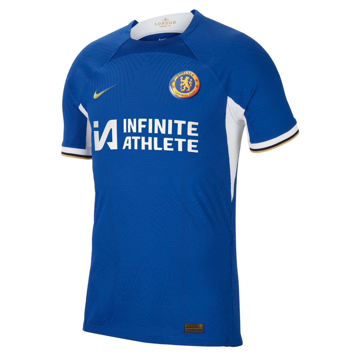 Chelsea Home Vapor Match Sponsored Shirt 2023-24 with Nkunku 18 printing - Kit Captain