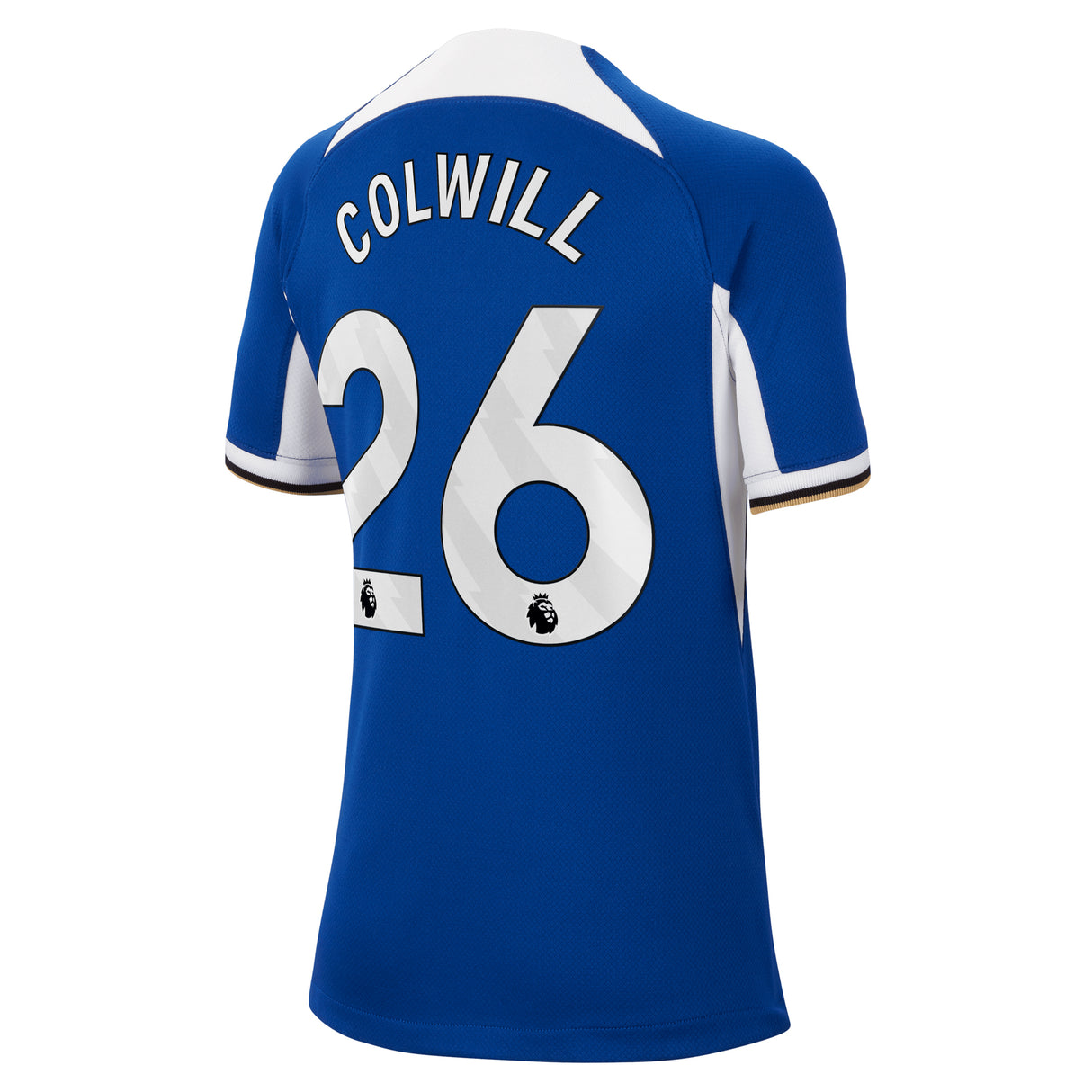 Chelsea Nike Home Stadium Sponsored Shirt 2023-24 - Kids with Colwill 26 printing