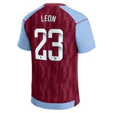 Aston Villa WSL Castore Home Shirt 2023-24 - Kids - With Leon 23 printing - Kit Captain