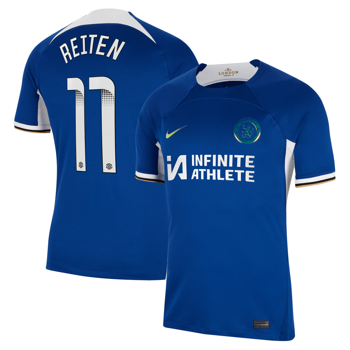 Chelsea WSL Nike Home Stadium Sponsored Shirt 2023-24 with Reiten 11 printing