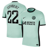 Chelsea WSL Nike Third Stadium Sponsored Shirt 2023-24 with Cuthbert 22 printing