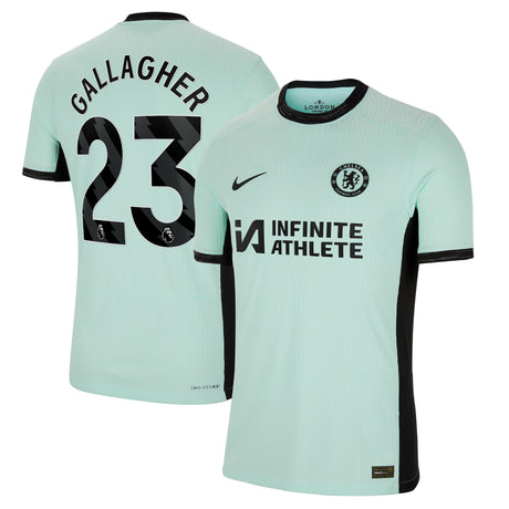 Chelsea Third Vapor Match Sponsored Shirt 2023-24 with Gallagher 23 printing - Kit Captain