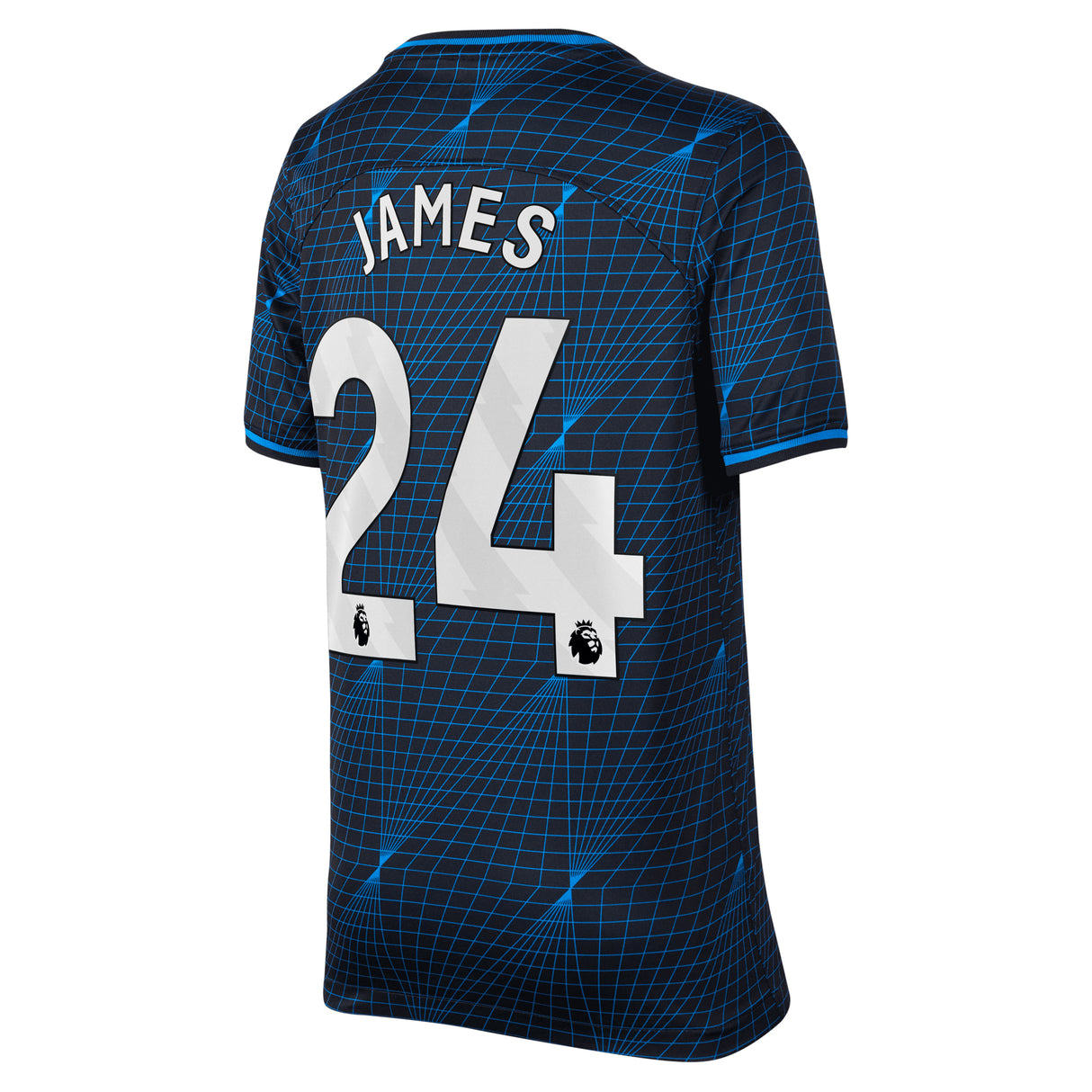 Chelsea Nike Away Stadium Sponsored Shirt 2023-24 - Kids with James 24 printing