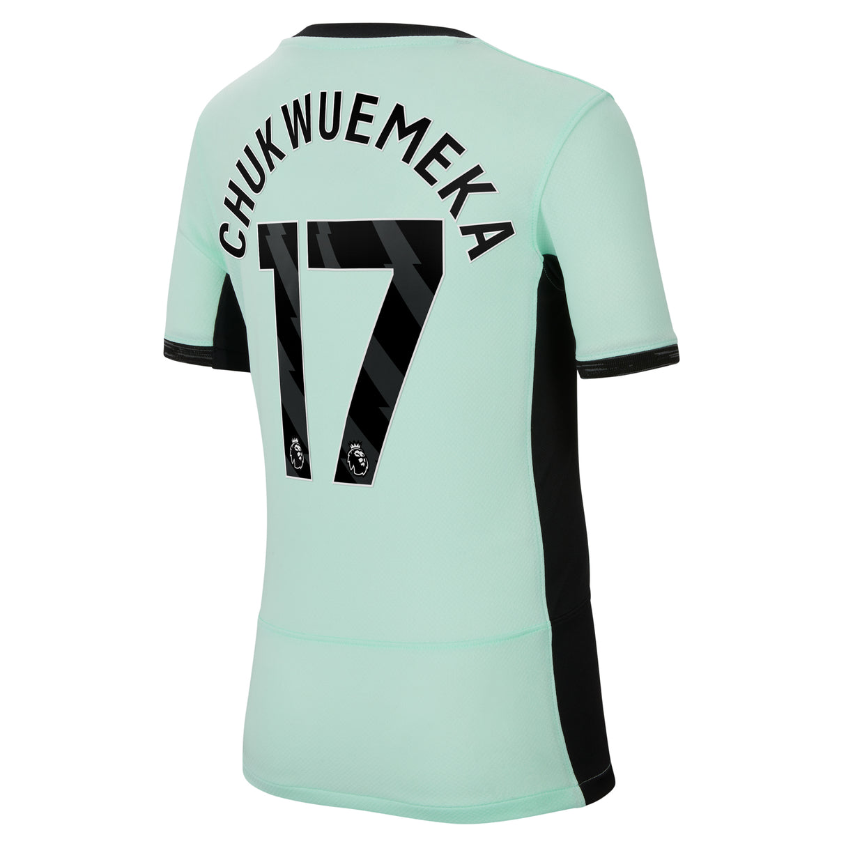 Chelsea Third Stadium Sponsored Shirt 2023-24 - Kids with Chukwuemeka 17 printing - Kit Captain