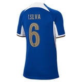 Chelsea Cup Nike Home Stadium Sponsored Shirt 2023-24 - Kids with T. Silva 6 printing