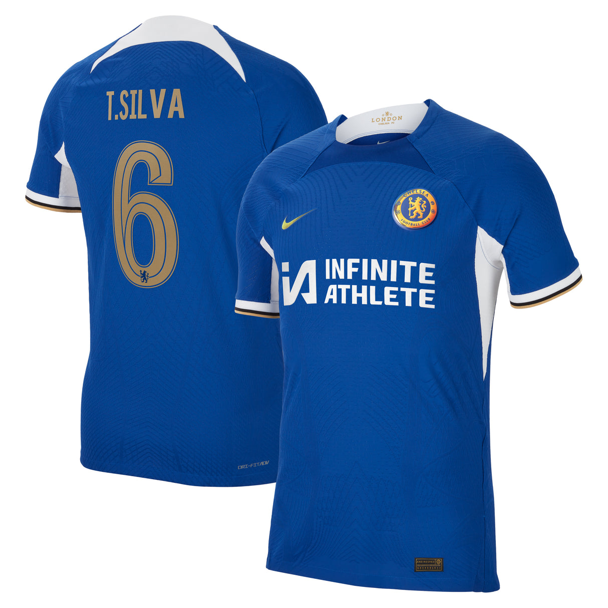 Chelsea Cup Home Vapor Match Sponsored Shirt 2023-24 with T. Silva 6 printing - Kit Captain