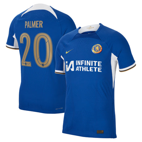 Chelsea Cup Home Vapor Match Sponsored Shirt 2023-24 with Palmer 20 printing - Kit Captain