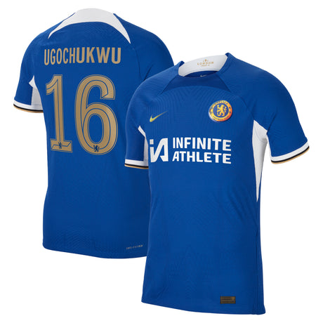 Chelsea Cup Home Vapor Match Sponsored Shirt 2023-24 with Ugochukwu 16 printing - Kit Captain