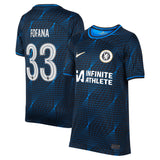 Chelsea Cup Nike Away Stadium Sponsored Shirt 2023-24 - Kids with Fofana 33 printing