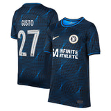 Chelsea Cup Nike Away Stadium Sponsored Shirt 2023-24 - Kids with Gusto 27 printing