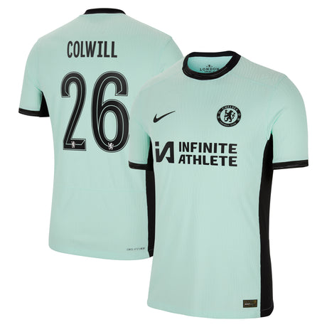 Chelsea Cup Third Vapor Match Sponsored Shirt 2023-24 with Colwill 26 printing - Kit Captain