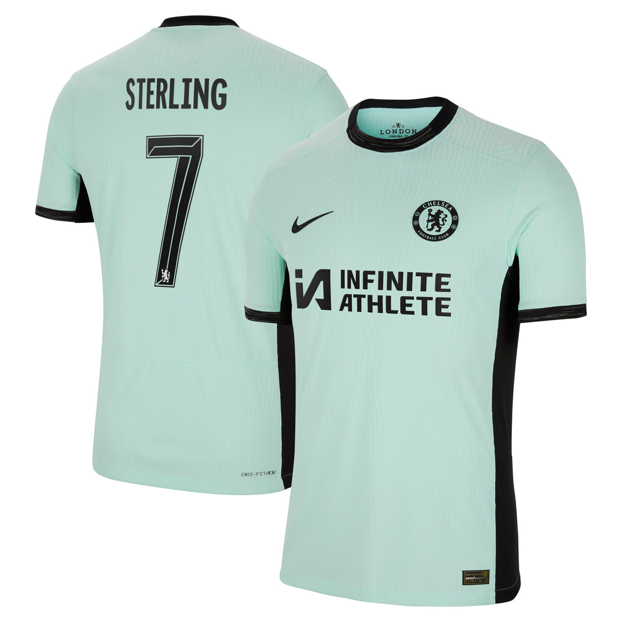 Chelsea Cup Third Vapor Match Sponsored Shirt 2023-24 with Sterling 7 printing - Kit Captain